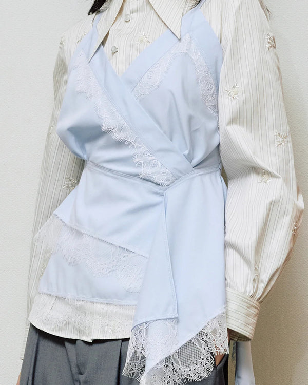 Asymmetric Handkerchief Cami｜ Blue
