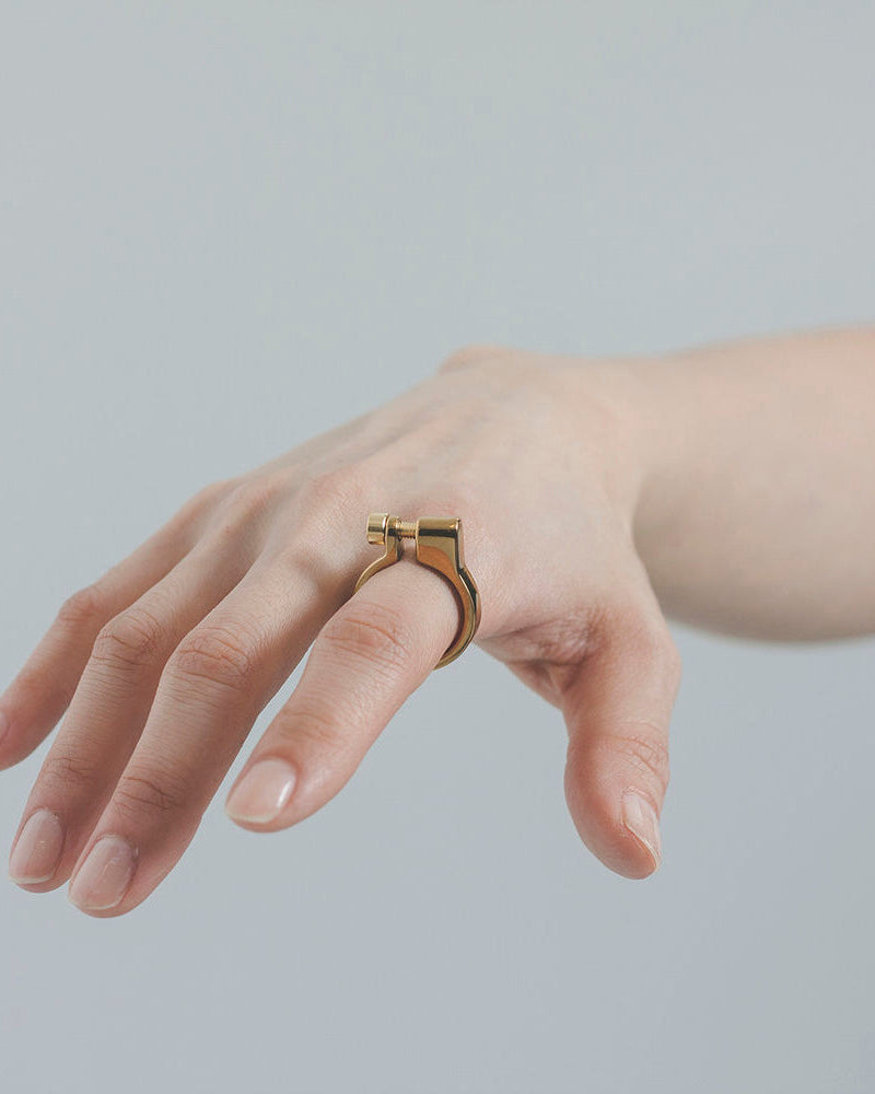 CLAMP_CL-R02_RING (Polished Gold)