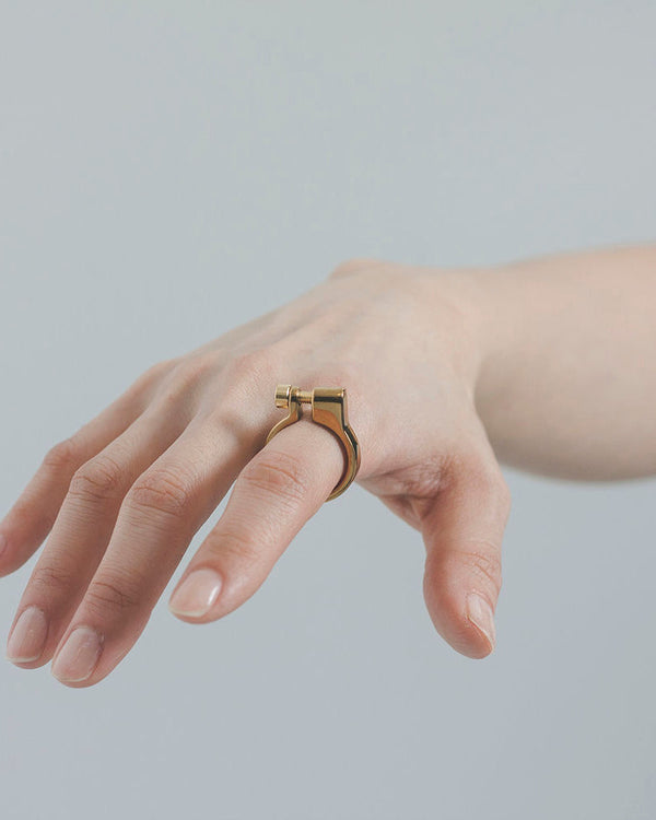 CLAMP_CL-R02_RING (Polished Gold)