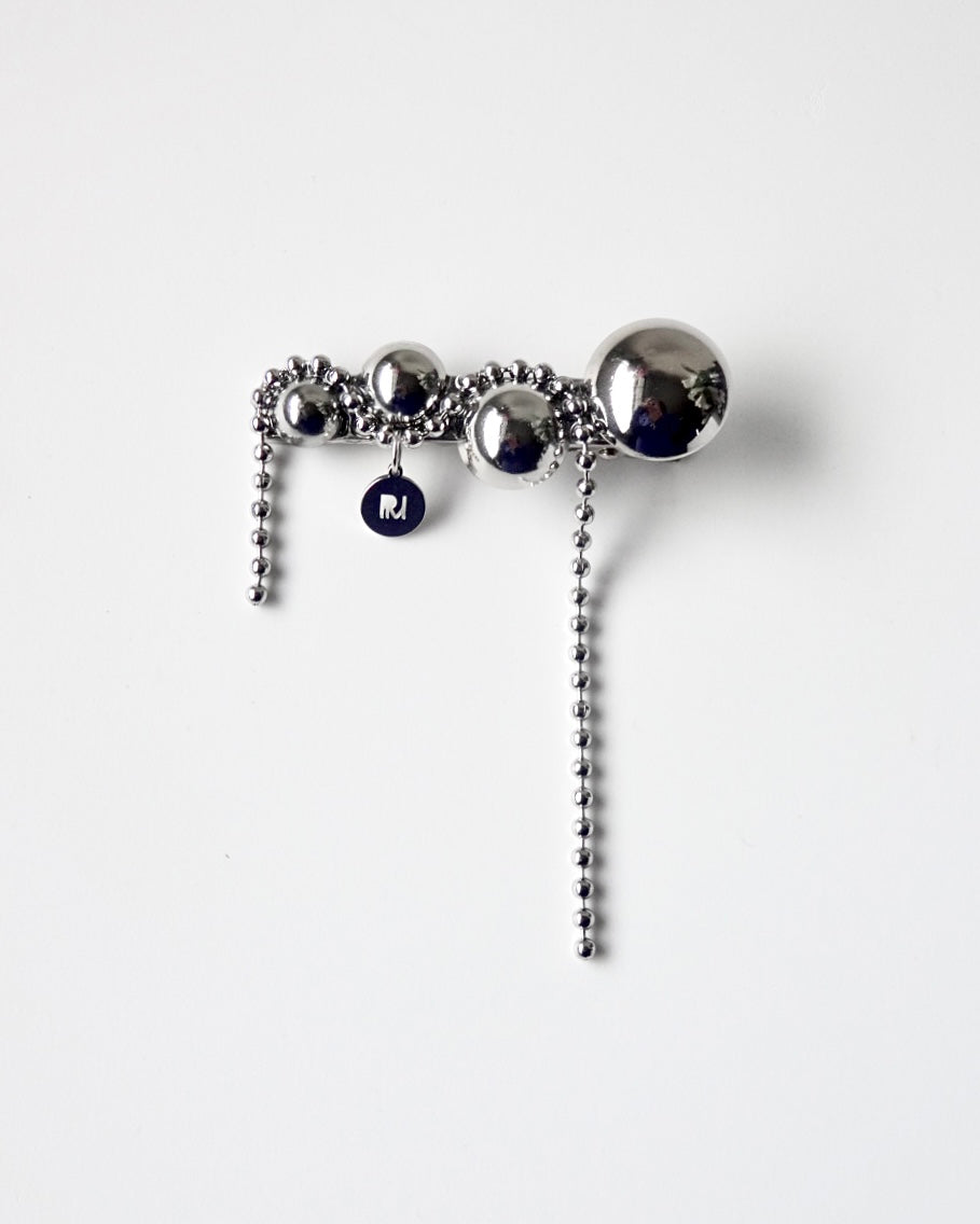 Hair clip wave｜sliver