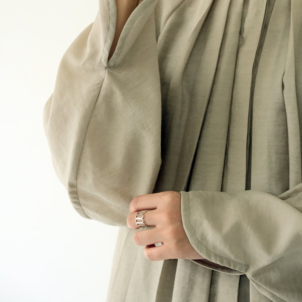 琵琶袖散狀襯衫｜米灰
