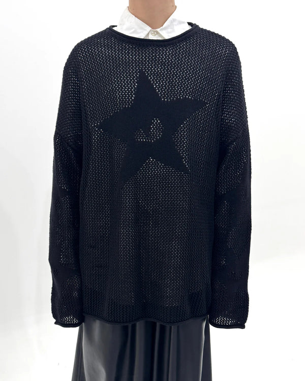 Star Sweater Black