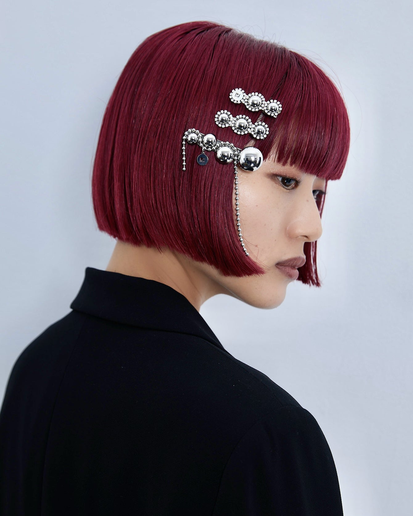 Hair clip wave｜sliver