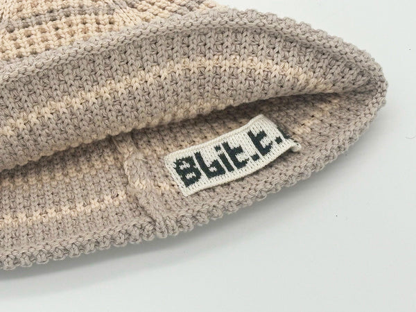 木紋漸層 淺杏色 精靈帽