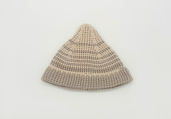 木紋漸層 淺杏色 精靈帽