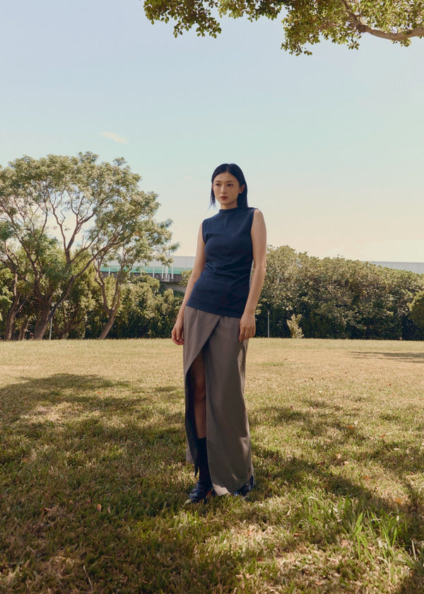 Logo Sleeveless Turtleneck