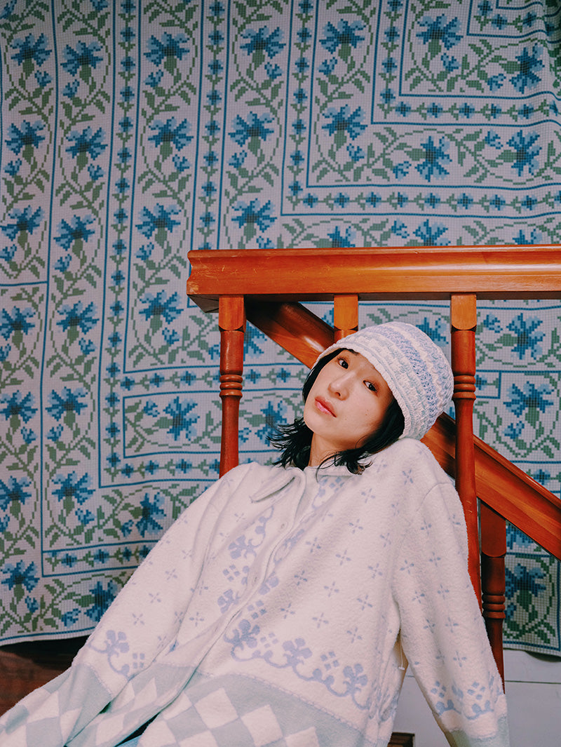 阿根廷色盤 靜湖 採集編織帽 | 米