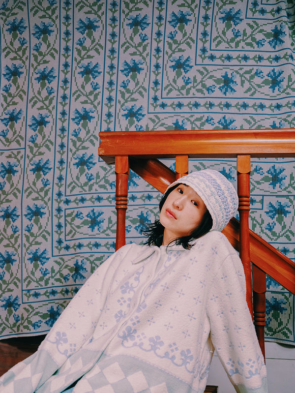 阿根廷色盤 靜湖 採集編織帽 | 米