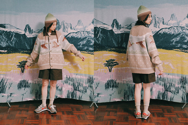 井之頭綠頭鴨 綁帶漸層飛行帽