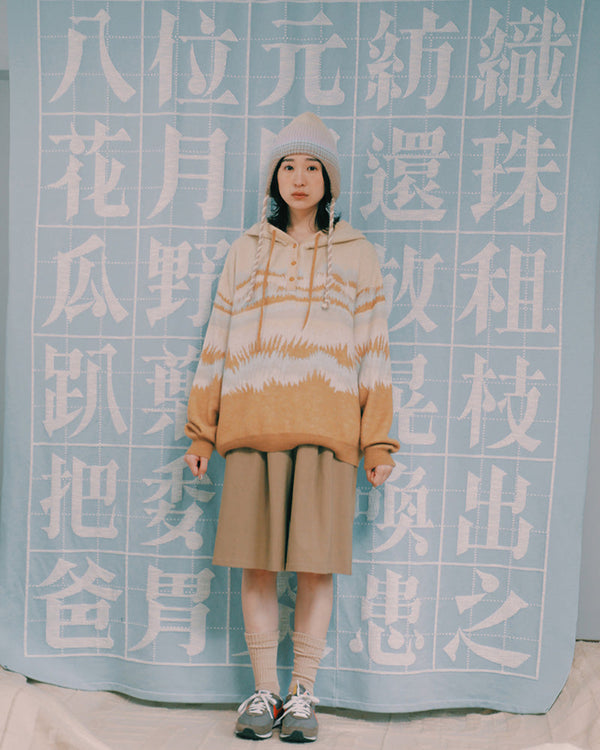 [Empty Cones 空的控] 薰衣草浪潮 綁帶飛行帽 | 漸層橘