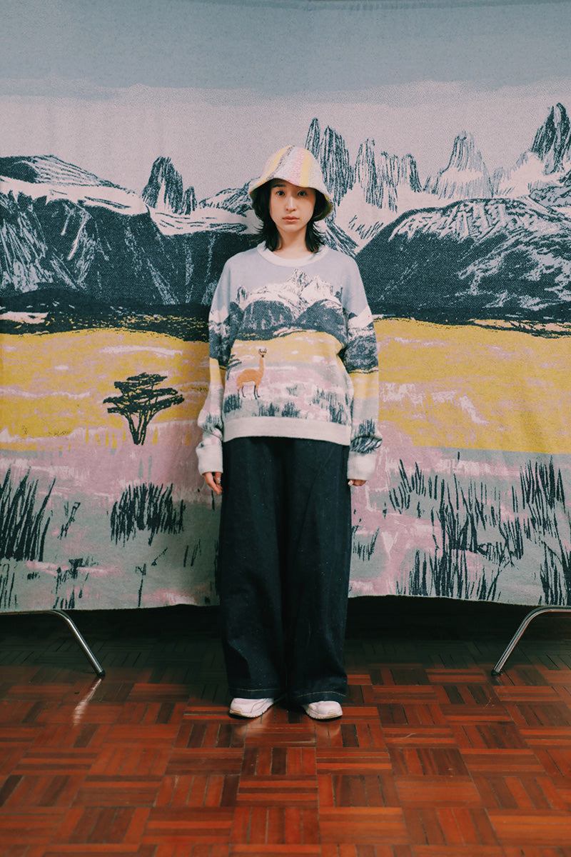 費茲羅伊山腳下 手繡緹花長袖上衣