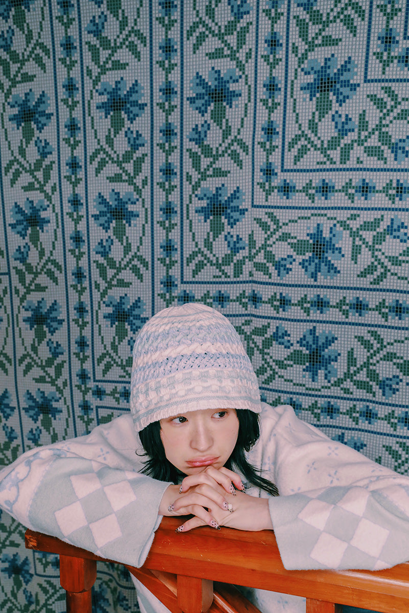 阿根廷色盤 靜湖 採集編織帽 | 米