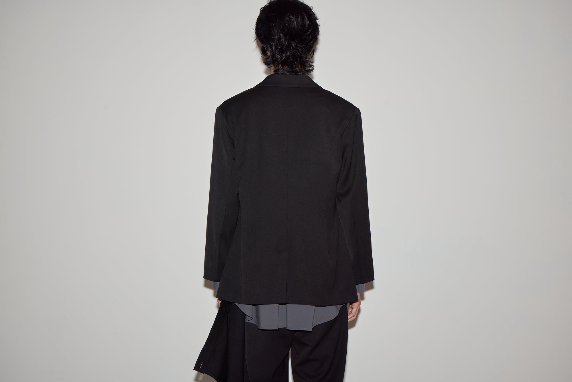 劍領雙排扣西裝外套｜黑