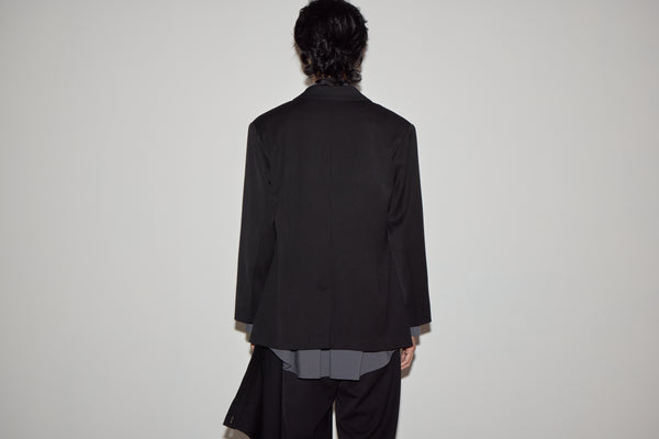 劍領雙排扣西裝外套｜黑