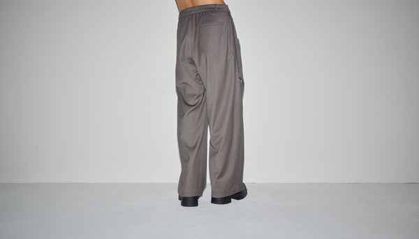 褲型飾片長褲｜灰