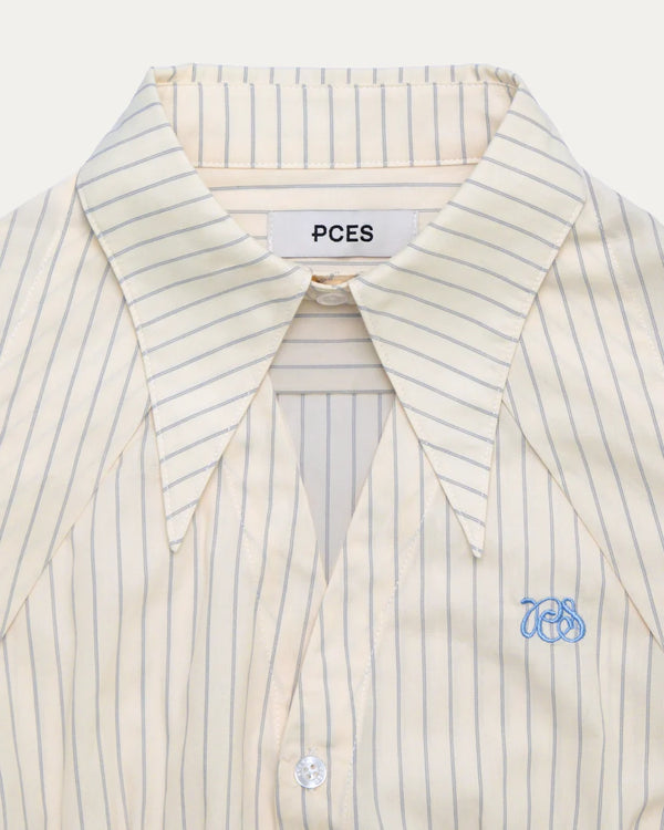 Pintuck Faux Collar Shirt