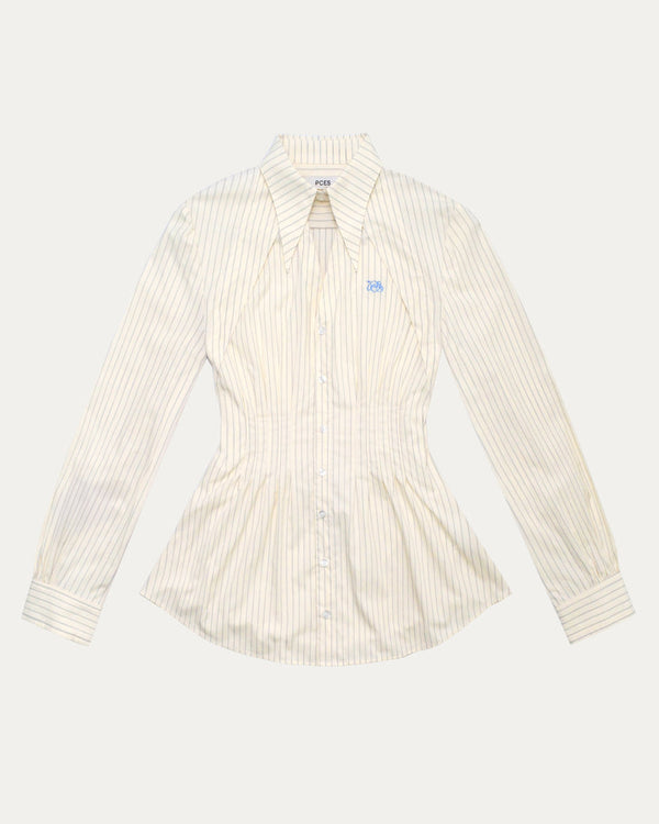 Pintuck Faux Collar Shirt