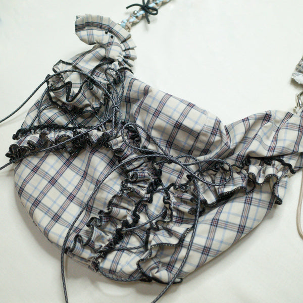 Bazooka餃子包｜灰格紋