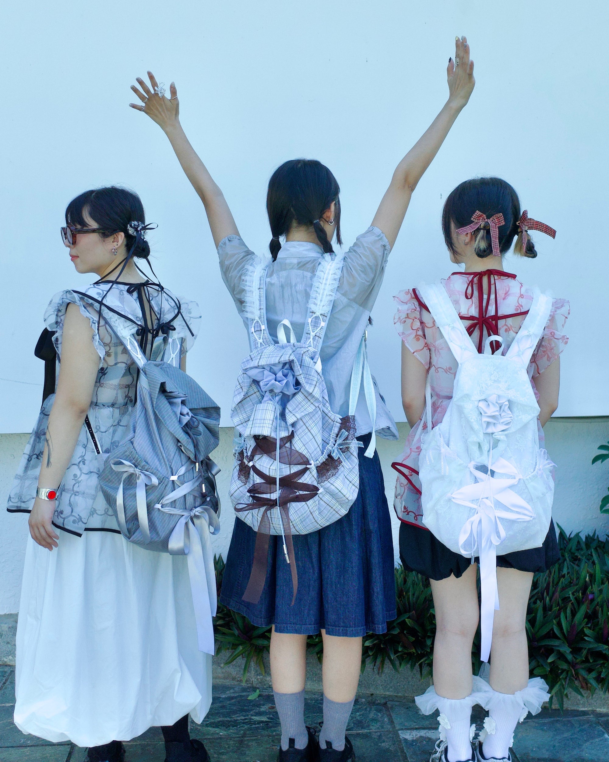 初綻雙肩後背包｜灰