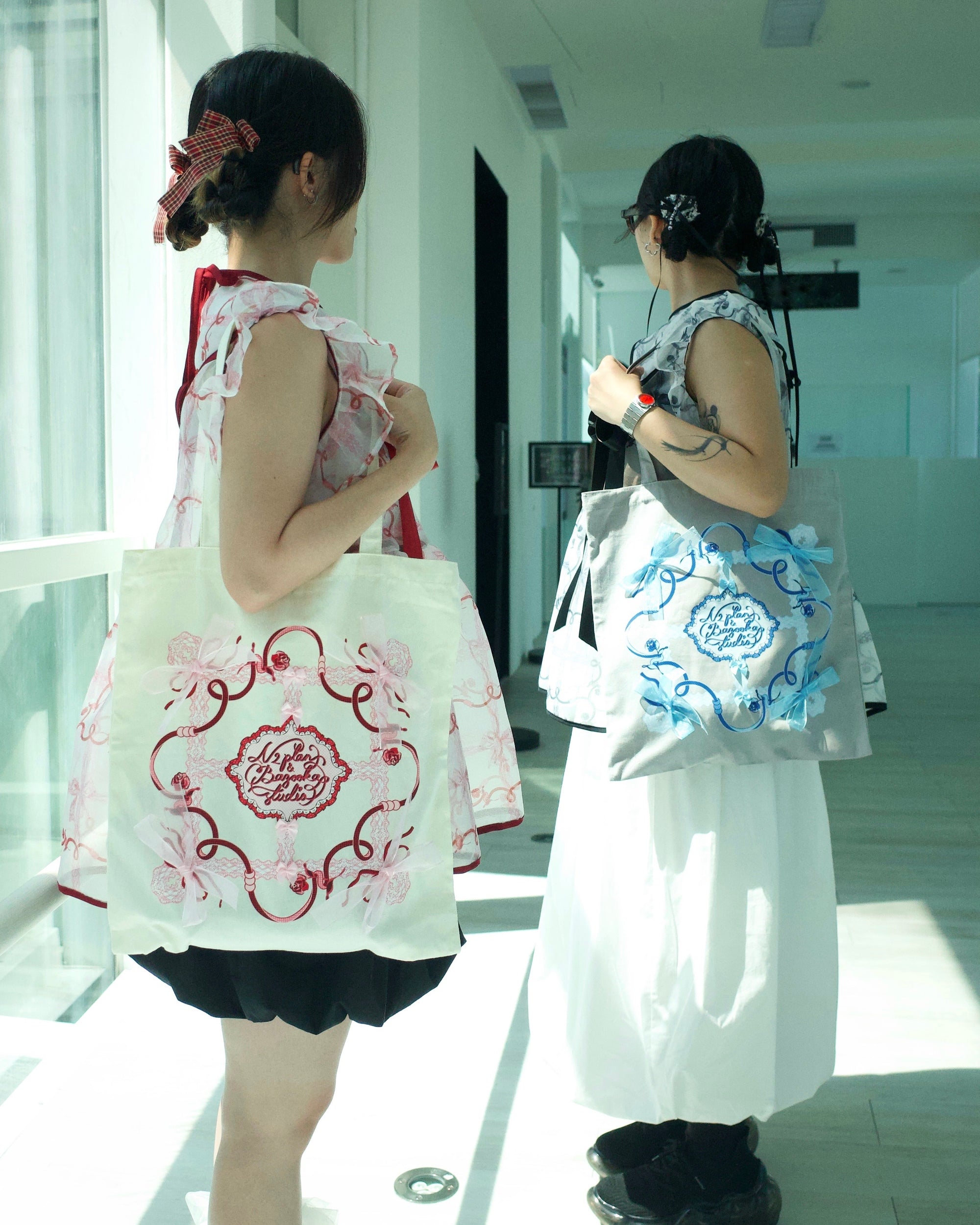 印花帆布袋｜白