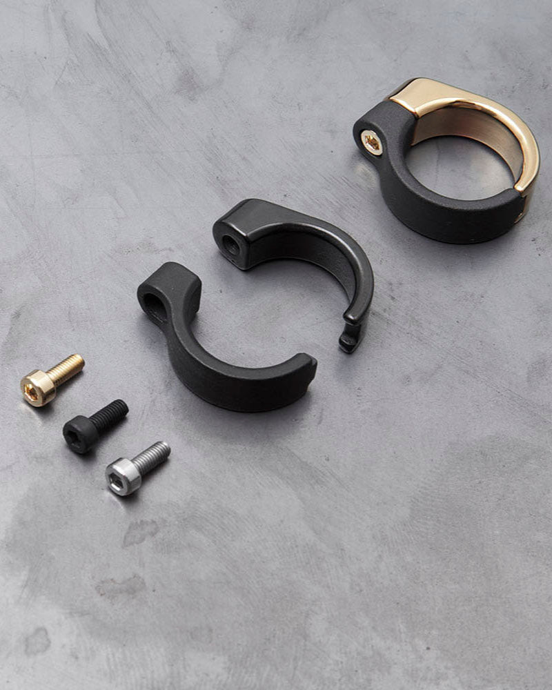 CLAMP_CL-R01_RING (Rough Black & Polished Gold)