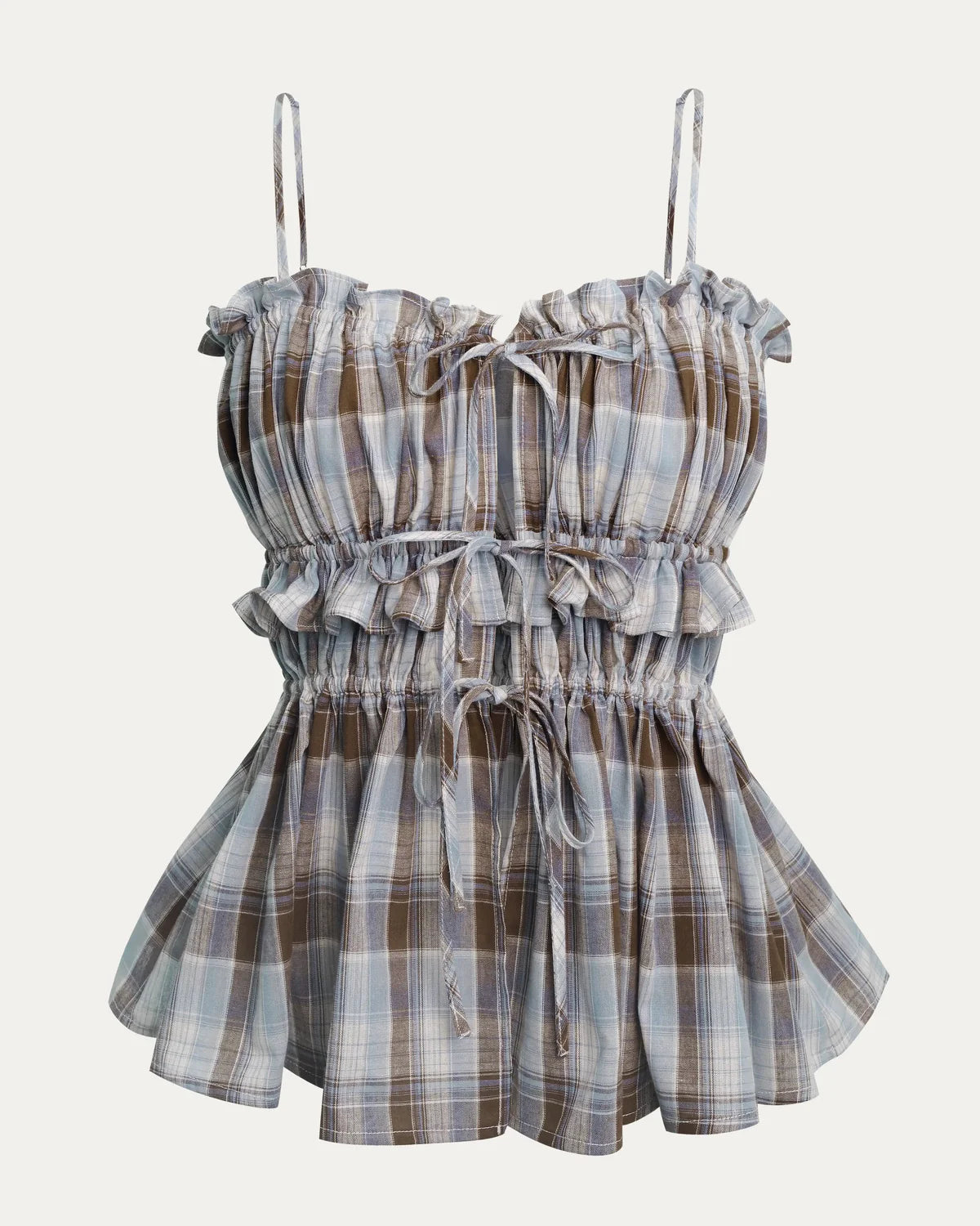 Rushing Front-tie Cami ｜Blue