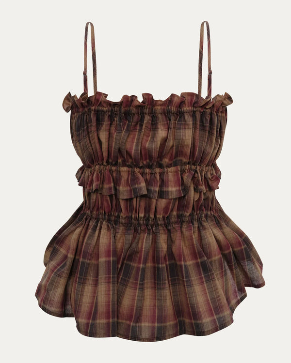 Rushing Front-tie Cami ｜Red
