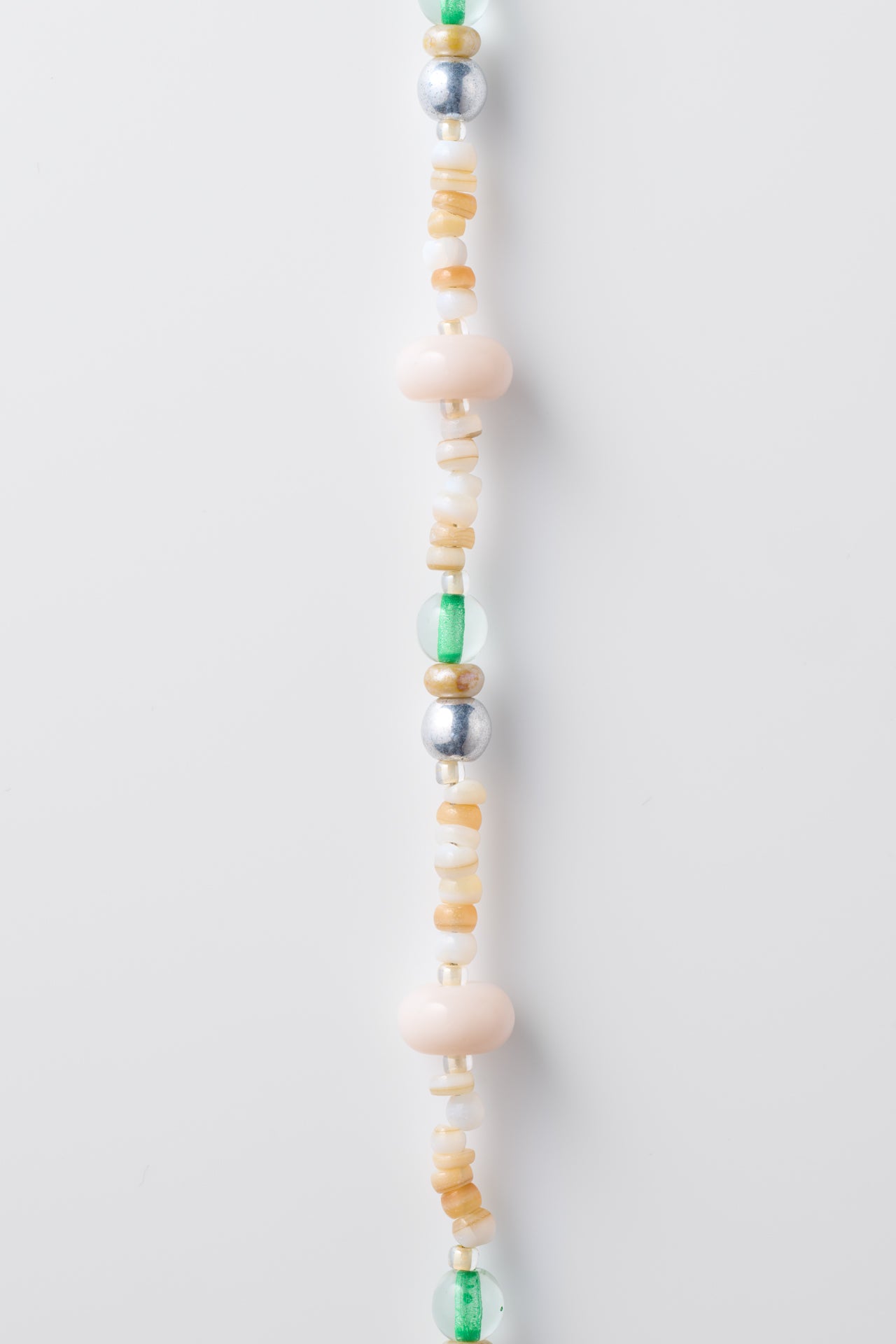 貝殼風鈴・串珠項鍊 ｜粉綠