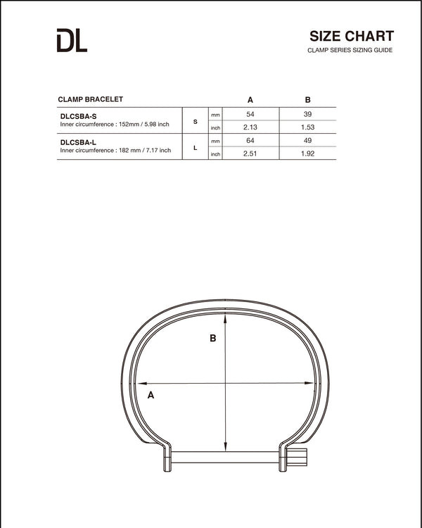 CLAMP_CL-B01_CUFF (Matte Steel)