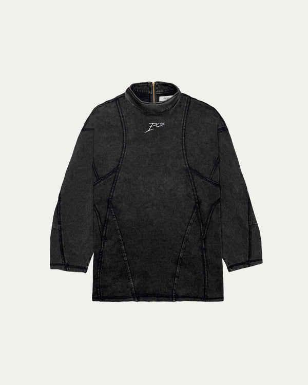 Stone Washed Long Sleeve Top