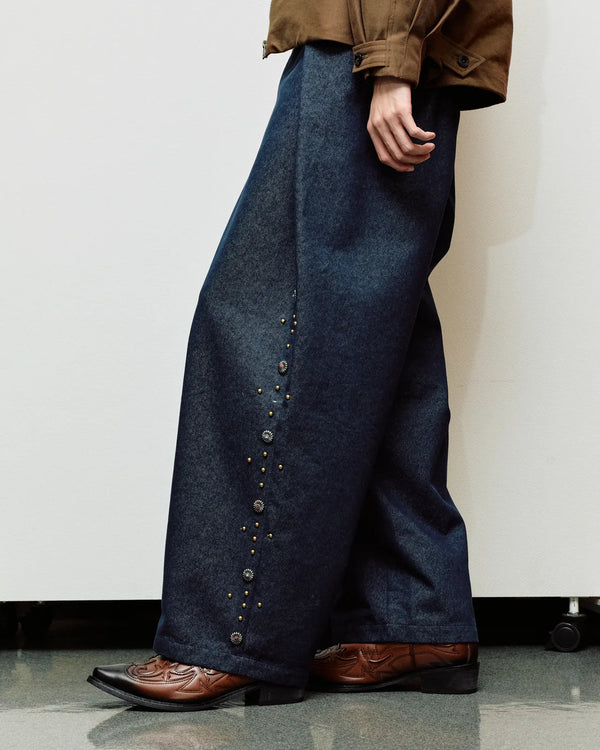 Studded Pintuck Cocoon Pants