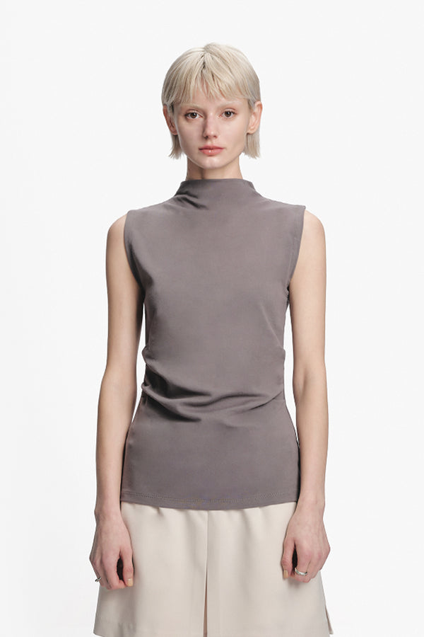 Logo Sleeveless Turtleneck