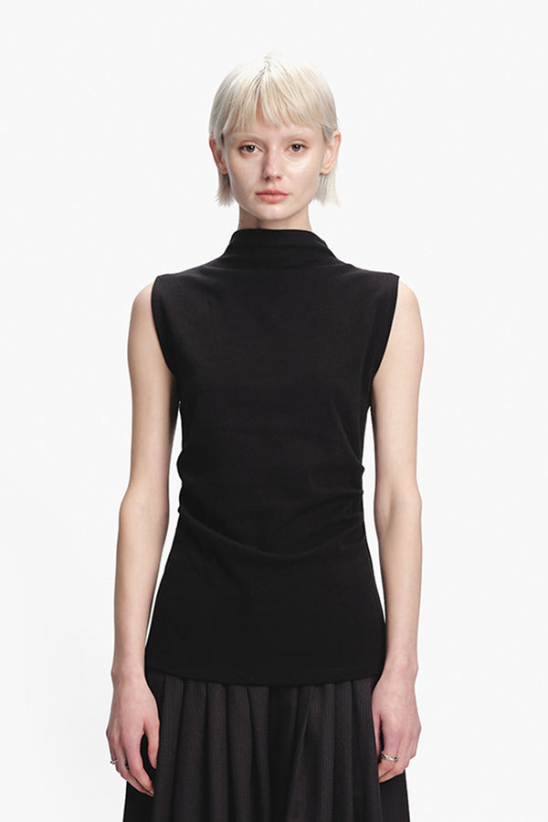 Logo Sleeveless Turtleneck