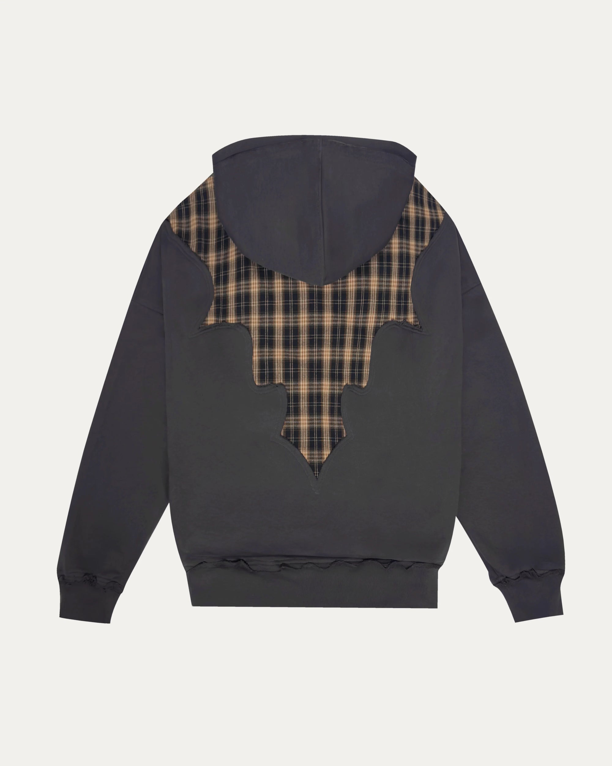 Plaid Combo Hoodie Jacket