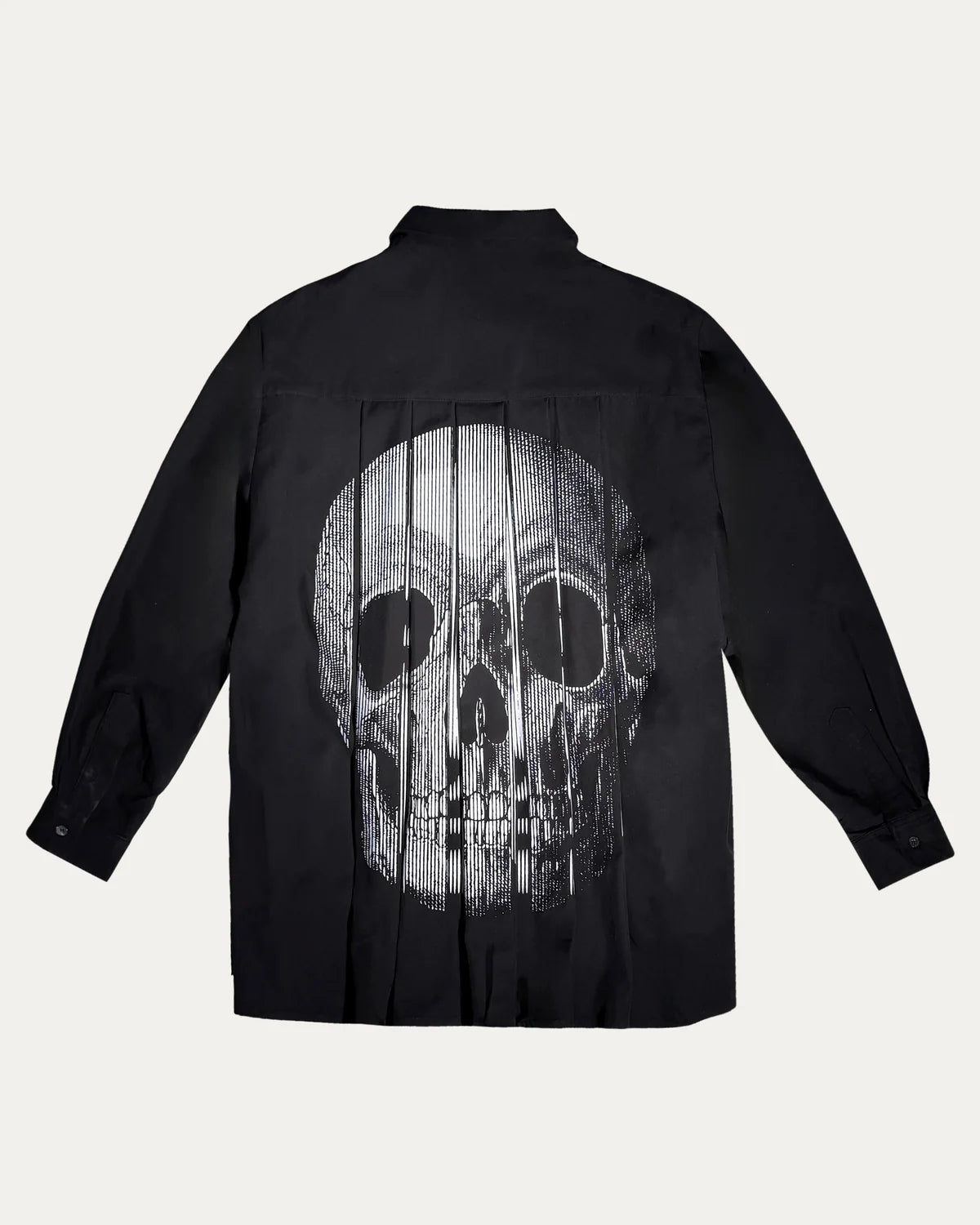 skull pleated shirt