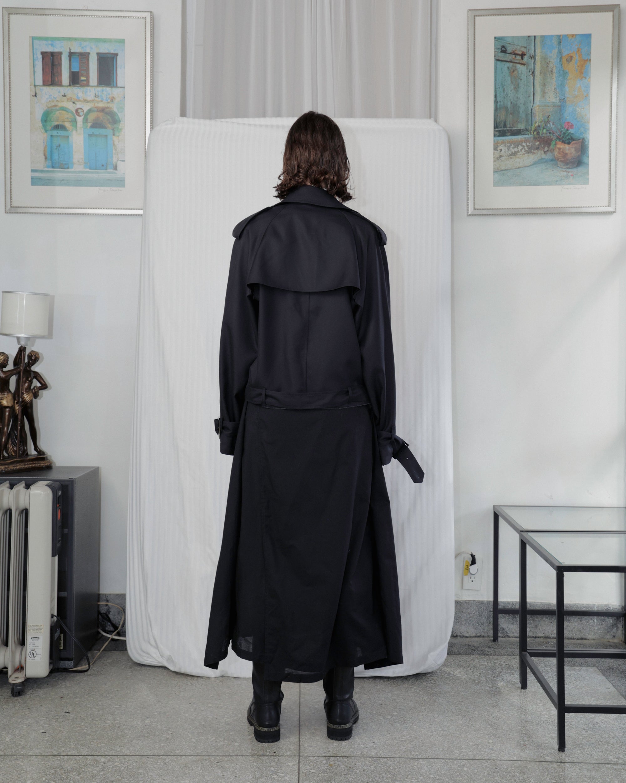FARMER APRON DRESS (BLACK)